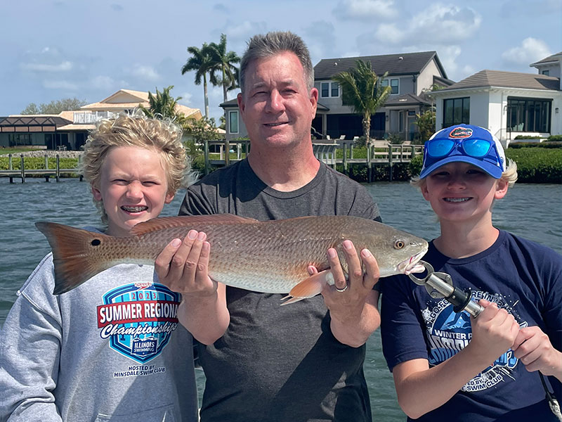 Mark, from Northern Illinois, and his sons Justin and Brandon, enjoyed some good inshore fishing this past week.